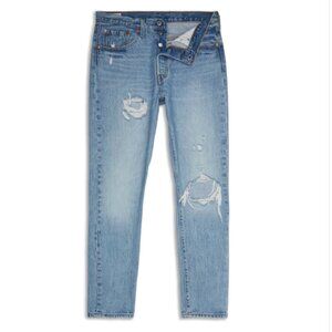 Levi's 501 Distressed High Rise Skinny Jeans - 28x28